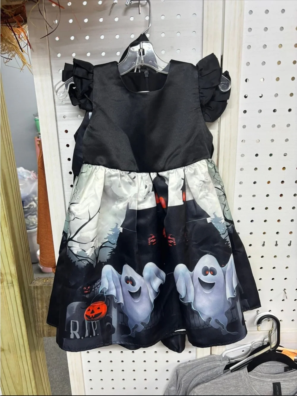 Halloween Ghost Print Kids Dress with purse(see 2nd pic)